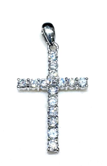 Anhänger Giorgio Visconti Dame Croci in Weißgold Diamante 0.62 Ct CBX33035 - CBX33035
